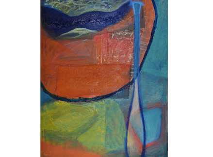 Indian Summer, oil, burlap on canvas, 72”x54”