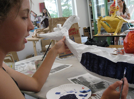 Sharon Academy sculpture class